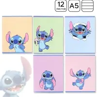 Тетрадь А5, 12 листов в линейку, 5 видов МИКС, &laquo;Монстрик&raquo;