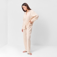 Комплект женский (рубашка, брюки) KAFTAN "Basic" р. 40-42, молочный