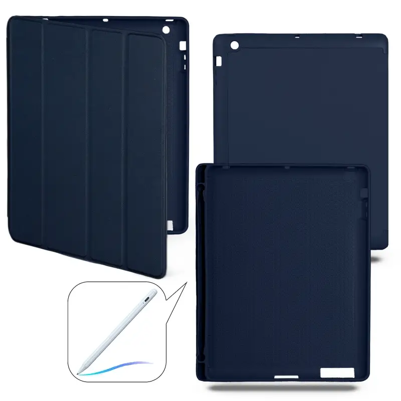 Чехол-книжка для iPad 2/3/4 Smart Сase (Pencil) Dark Blue №12