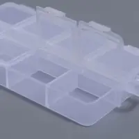 Органайзер для хранения мелочей, с подвесом, 11×6.3×1.5 см, 8 ячеек, прозрачный