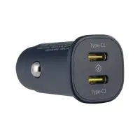 Переходник автомобильного зарядного устройства на 2 Type-C 30W C00072300123-01 Baseus черный