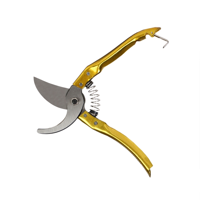Секатор плоскостной, 8 Секатор плоскостной, 8" (20 см), с металлическими ручками, с запасной пружиной, Greengo