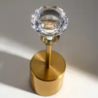 Подсвечник на 1 свечу d=4 см &laquo;Ниса&raquo;, под золото, 8&times;8&times;23.5 см