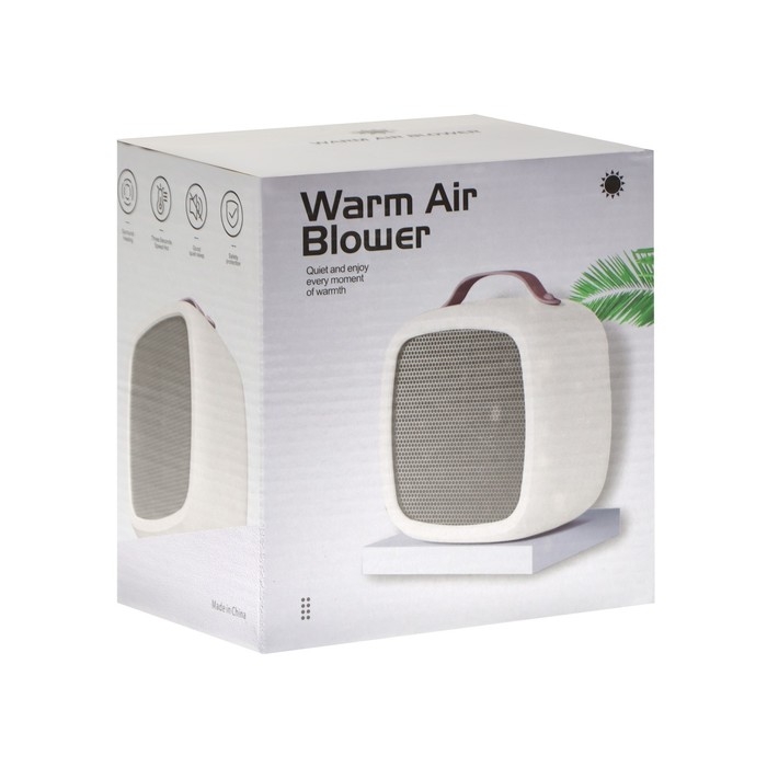 Мини тепловентилятор настольный LTO-01, 500Вт, 4м2, от сети, белый Мини тепловентилятор настольный LTO-01, 500Вт, 4м2, от сети, белый