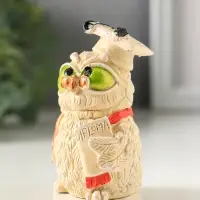 Фигурка гипс &laquo;Сова с дипломом&raquo;, слоновая кость, 8&times;5 см