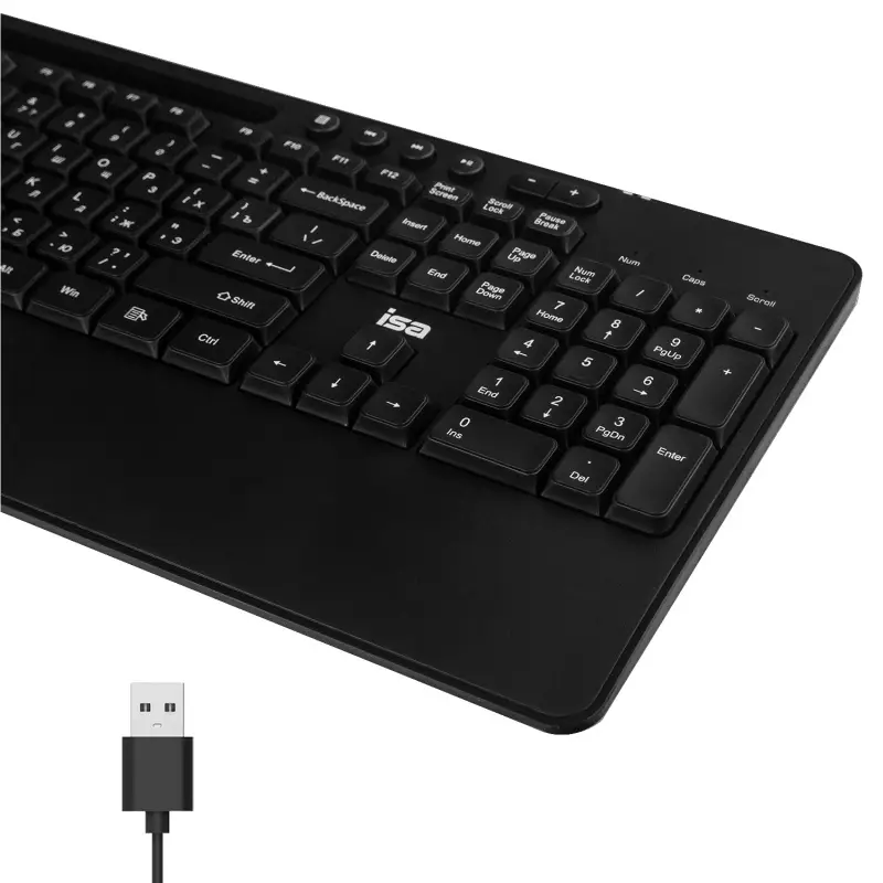 Клавиатура проводная KB-01 ISA черная