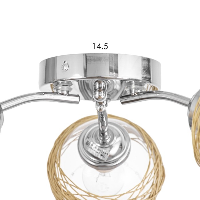 Люстра потолочная Инфинити 3х40Вт Е14 Хром 40x40x25 см Люстра потолочная Инфинити 3х40Вт Е14 Хром 40x40x25 см