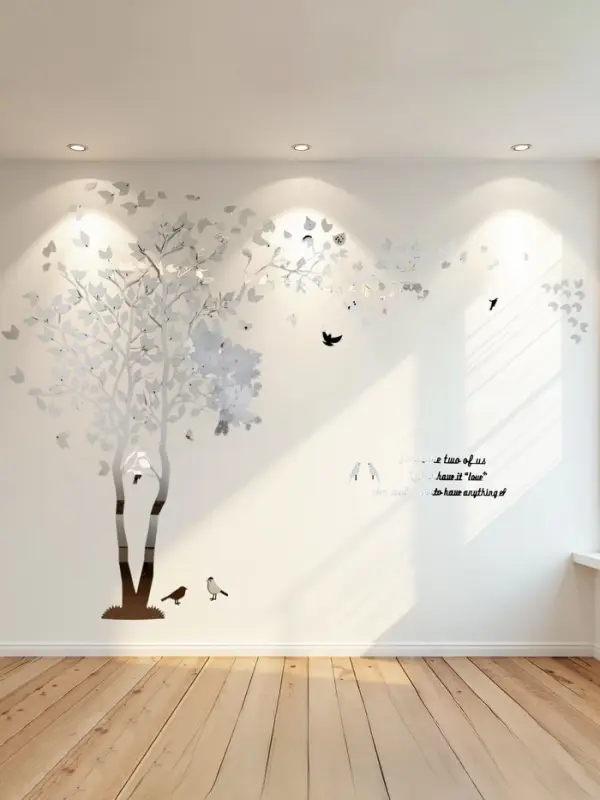 Набор наклеек интерьерных TAKE IT EASY &laquo;Дерево&raquo;, зеркальные, декор настенный, панно, 130&times;250 см