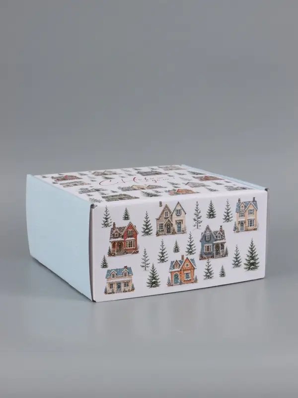 Коробка подарочная самосборная &laquo;С Новым годом!&raquo;, 24&times;24&times;12 см