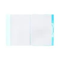 Тетрадь-папка А4, 80 листов в клетку Hatber FolderBook, пластиковая обложка, на закрытом гребне, с клапаном на резинке, синяя