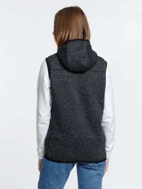 Жилет с капюшоном унисекс Gotland, черный, размер S Жилет с капюшоном унисекс Gotland, черный, размер S