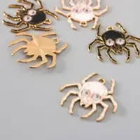 Декор для творчества металл "Паук" эмаль МИКС 3,4х3,4 см