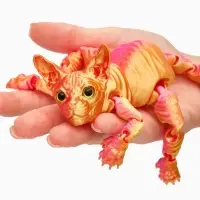 3Д - печатная игрушка &laquo;Кот Сфинкс&raquo;, подвижная, цвет МИКС