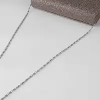 Цепочка для сумки, с карабинами, алюминиевая, 4&times;13 мм, 120 см, цвет серебряный