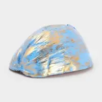 Чаша из кокоса, 22.5&times;25&times;10 см, сине-золотая