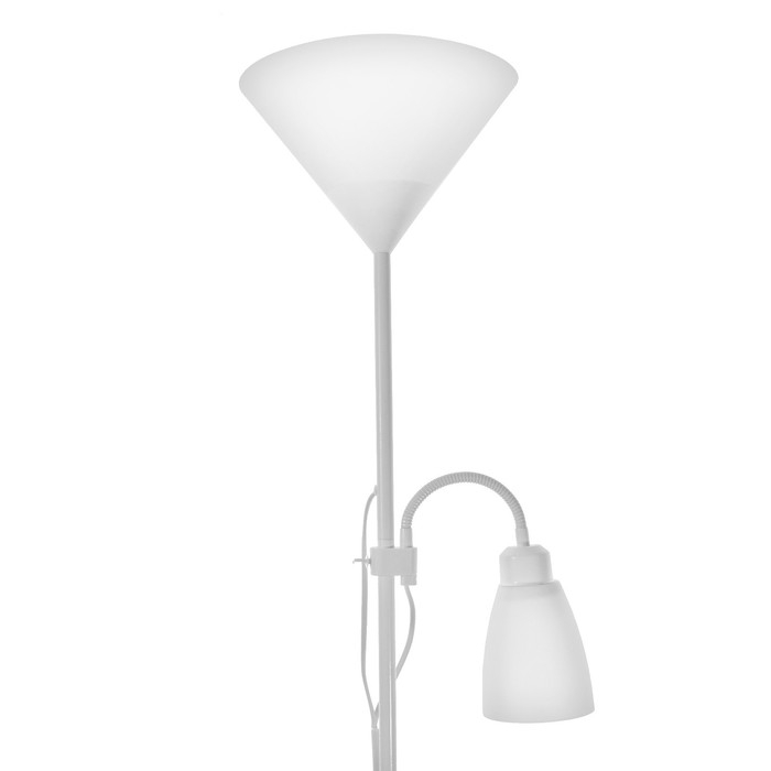 Торшер  Торшер "Тренд 2" 1х40Вт Е27+1хЕ27 40Вт белый 22х22х180 см.