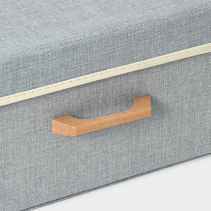 Короб стеллажный для хранения с крышкой LaDо́m «Франческа», 33×24×18 см, серо-голубой Короб стеллажный для хранения с крышкой LaDо́m «Франческа», 33×24×18 см, серо-голубой