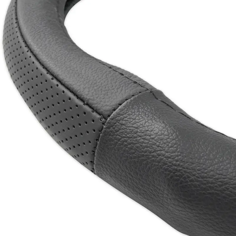 Оплетка на руль (нат. кожа) AVS GL-200L-B (размер L, черный) - Серия "Classic"