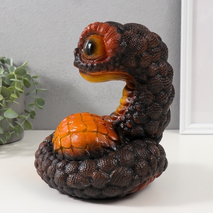 Новогодняя копилка  Новогодняя копилка "Змейка Гумми"  22 х 16 х 18 см, коричнево-оранжевый