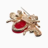 Брошь &laquo;Муха&raquo;, в полете, цветная в золоте