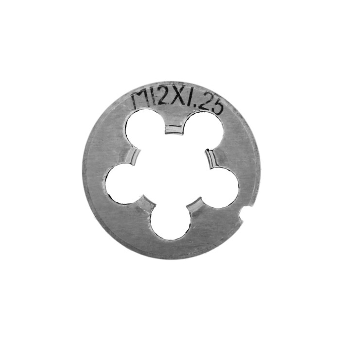 Плашка метрическая ТУНДРА, М12 х 1.25 мм Плашка метрическая ТУНДРА, М12 х 1.25 мм