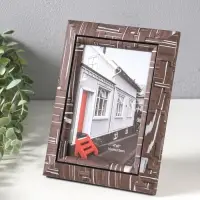 Фоторамка пластик 10х15 см "Моррис" тёмно-коричневый 19,8х15х2 см