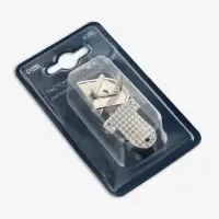 Застёжка для сумки TEIRA, металлическая, 19.5 г, 3.3&times;2.5 см, цвет серебряный