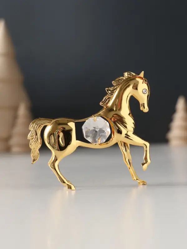 Сувенир Лошадка маленькая с 2-мя прозрачными хрусталиками, 7х2х6 см. Сувенир Лошадка маленькая с 2-мя прозрачными хрусталиками, 7х2х6 см.