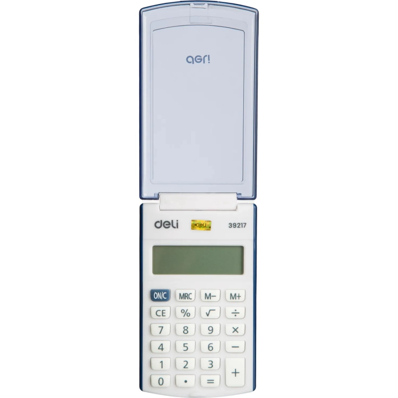 Калькулятор карманный Deli E39217, 8-р, батар., 102x61мм, синий