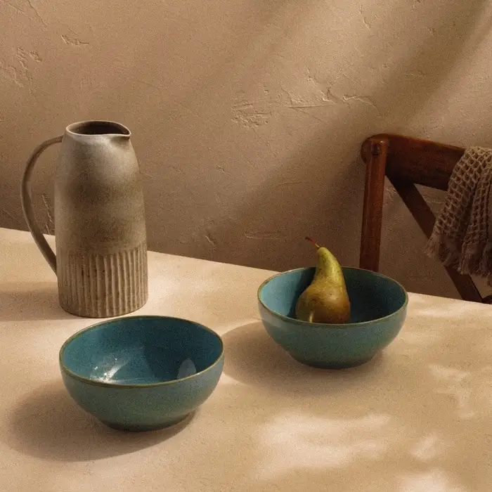 Набор мисок фарфоровых SL Home &laquo;Аззура&raquo;, 1.2 л, d=18.5 см, голубой