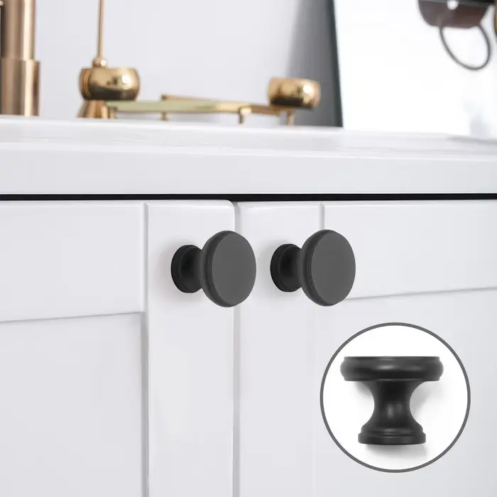 Ручка-кнопка CAPPIO PK321, d=24 мм, цвет черный Ручка-кнопка CAPPIO PK321, d=24 мм, цвет черный