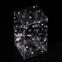Складная прозрачная коробка из PVC, для упаковки подарков, «Звездопад»,12×7×7 см