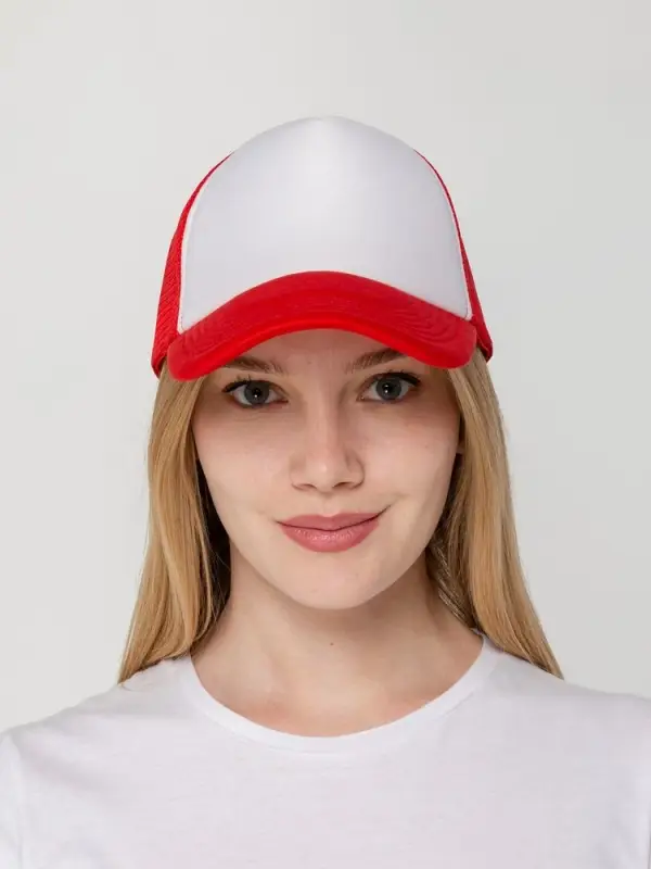 Бейсболка Sunbreaker, красная с белым Бейсболка Sunbreaker, красная с белым