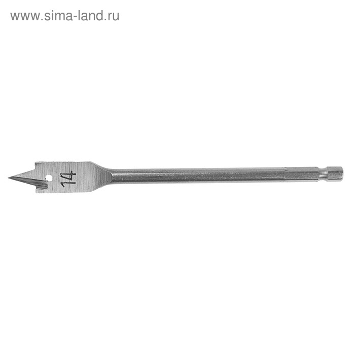 Сверло по дереву перовое ТУНДРА, шестигранный хвостовик, 14 х 152 мм Сверло по дереву перовое ТУНДРА, шестигранный хвостовик, 14 х 152 мм