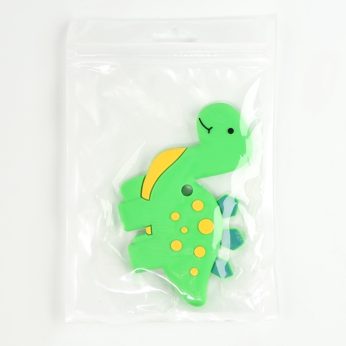 Прорезыватель силиконовый для зубов «Дино», цвет зелёный