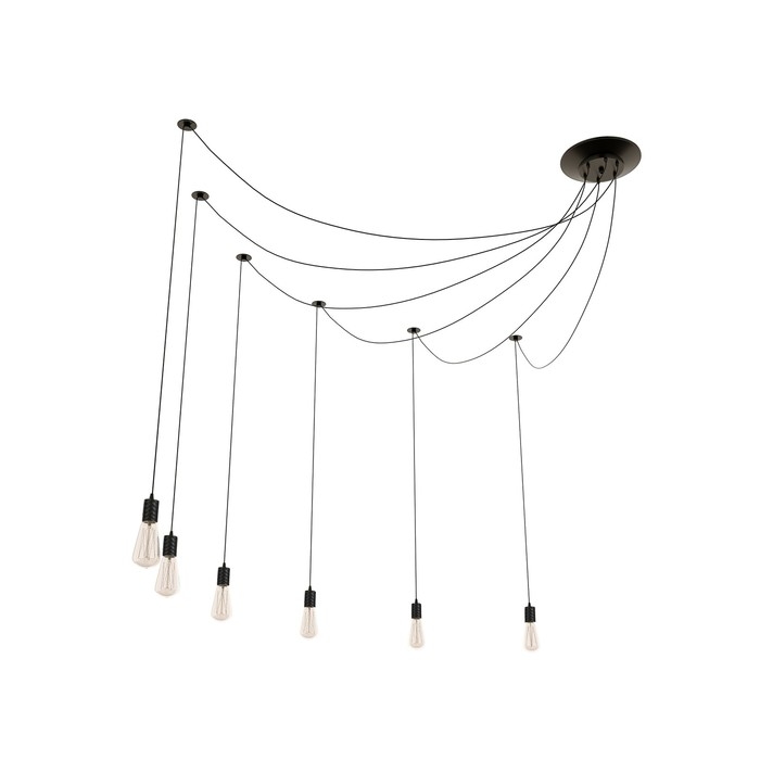 Светильник Светильник "Скин паук" 6хЕ27 40Вт черный 30х30х20-150см