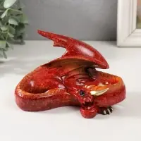 Фигурка полистоун &laquo;Красный дракон свернулся калачиком&raquo;, лак, 15&times;10.5&times;10 см