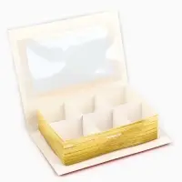 Коробка под 6 конфет новогодняя с ячейками &laquo;Зимняя почта&raquo; 14.5&times;9.5&times;3.5 см