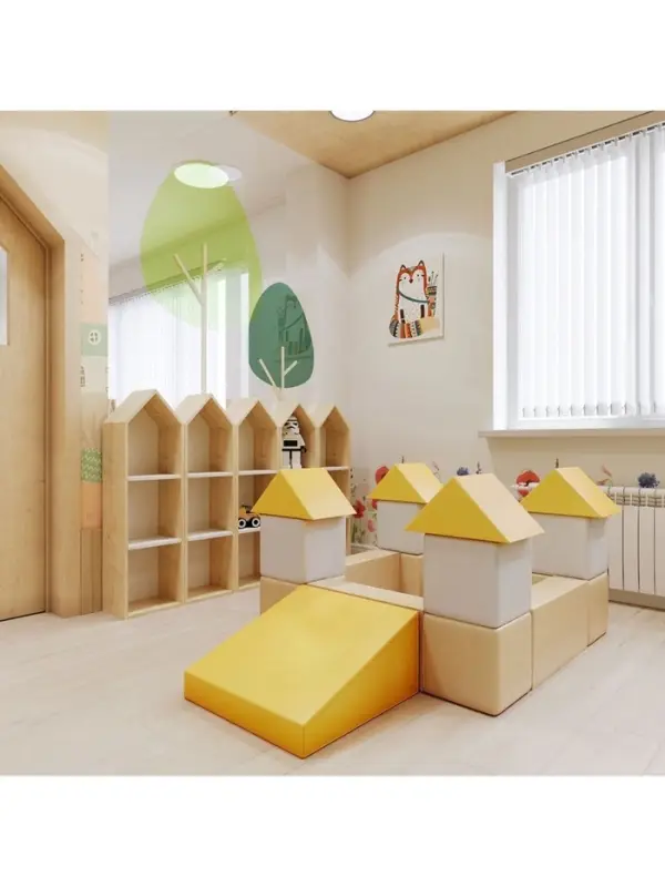 Мягкий игровой комплекс &laquo;Крепость&raquo;, пастельные цвета