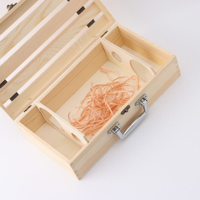 Ящик для хранения вина Доляна «Феррара», 35×20 см, на 2 бутылки Ящик для хранения вина Доляна «Феррара», 35×20 см, на 2 бутылки