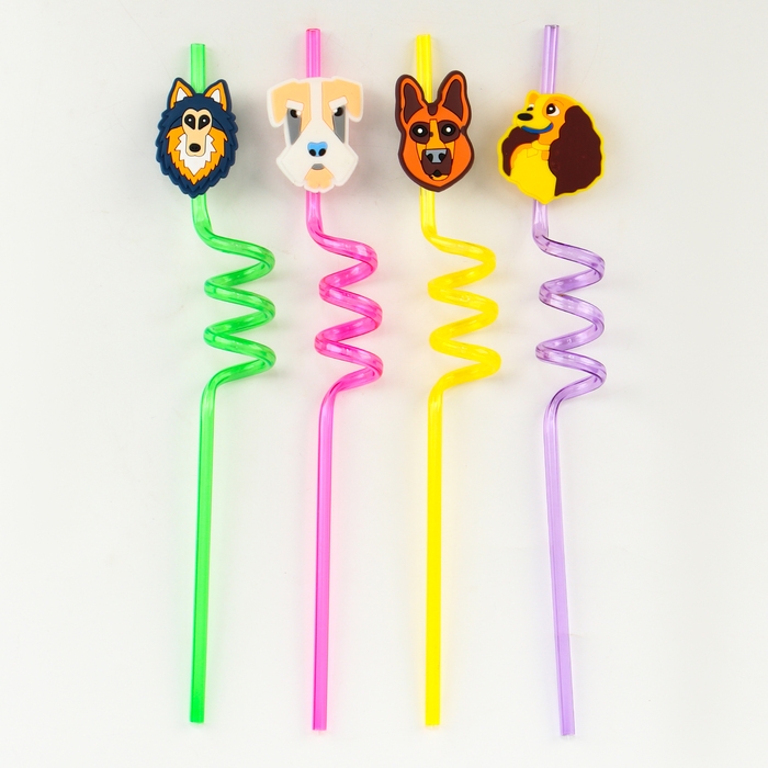 Трубочки для коктейля «Собачки», набор 4 шт. Трубочки для коктейля «Собачки», набор 4 шт.