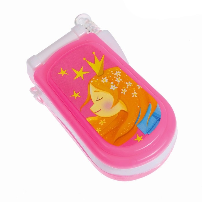 Музыкальный телефончик «Принцесса», русская озвучка, световые эффекты, работает от батареек, МИКС Музыкальный телефончик «Принцесса», русская озвучка, световые эффекты, работает от батареек, МИКС