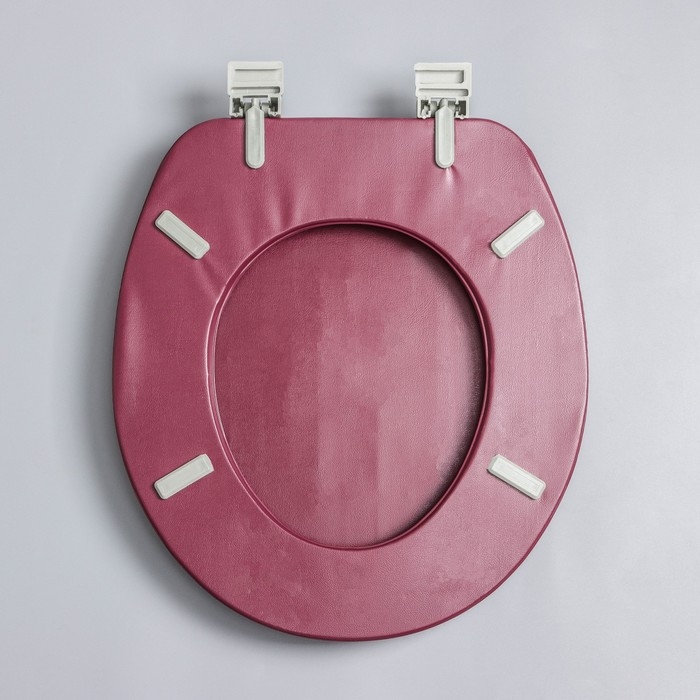 Сиденье для унитаза с крышкой,Росспласт,43 х 37 см, мягкое, цвет бордо, рисунок микс Сиденье для унитаза с крышкой,Росспласт,43 х 37 см, мягкое, цвет бордо, рисунок микс