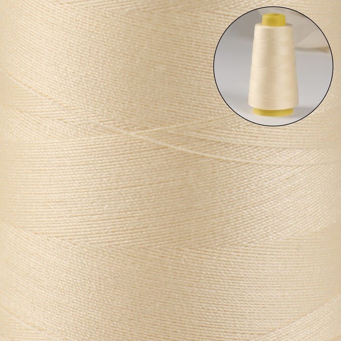Нитки 40/2, 2700 м, цвет молочный Нитки 40/2, 2700 м, цвет молочный