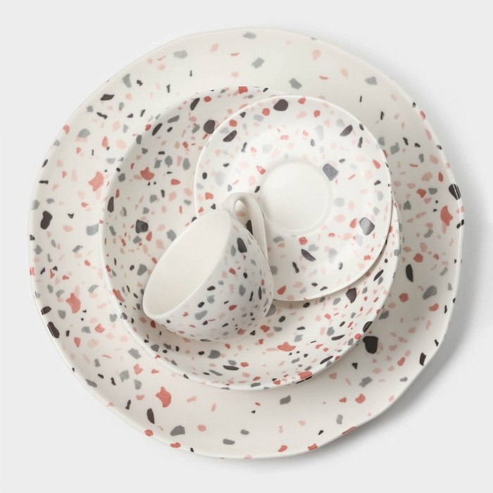 Набор кружек фарфоровых Magistro Terazzo, 350 мл, 2 шт Набор кружек фарфоровых Magistro Terazzo, 350 мл, 2 шт