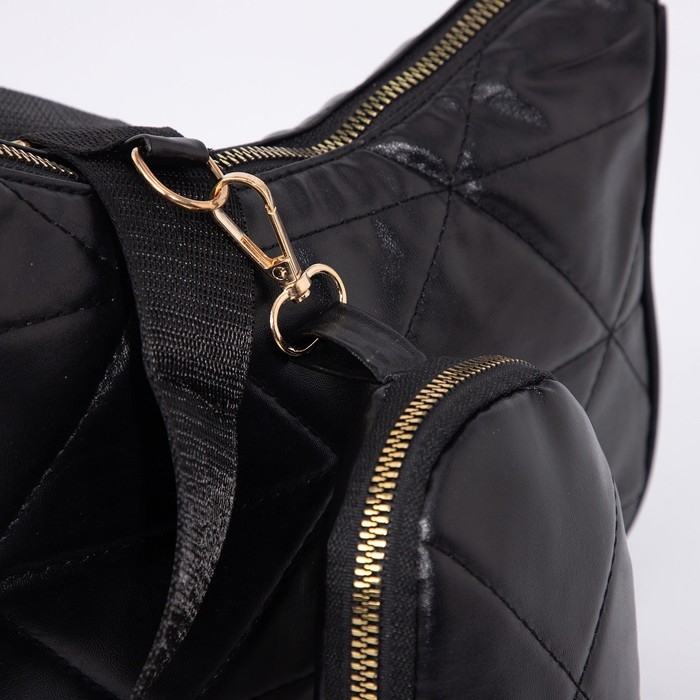 Сумка-багет на молнии, цвет чёрный Сумка-багет на молнии, цвет чёрный