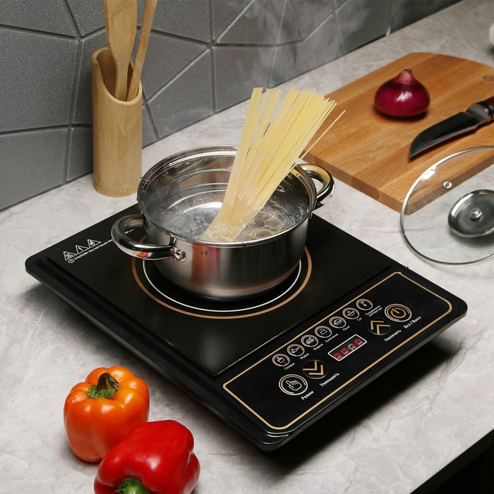 Плитка электрическая Luazon LIP-001, индукционная, 1 конфорка, 2100 Вт, чёрная Плитка электрическая Luazon LIP-001, индукционная, 1 конфорка, 2100 Вт, чёрная