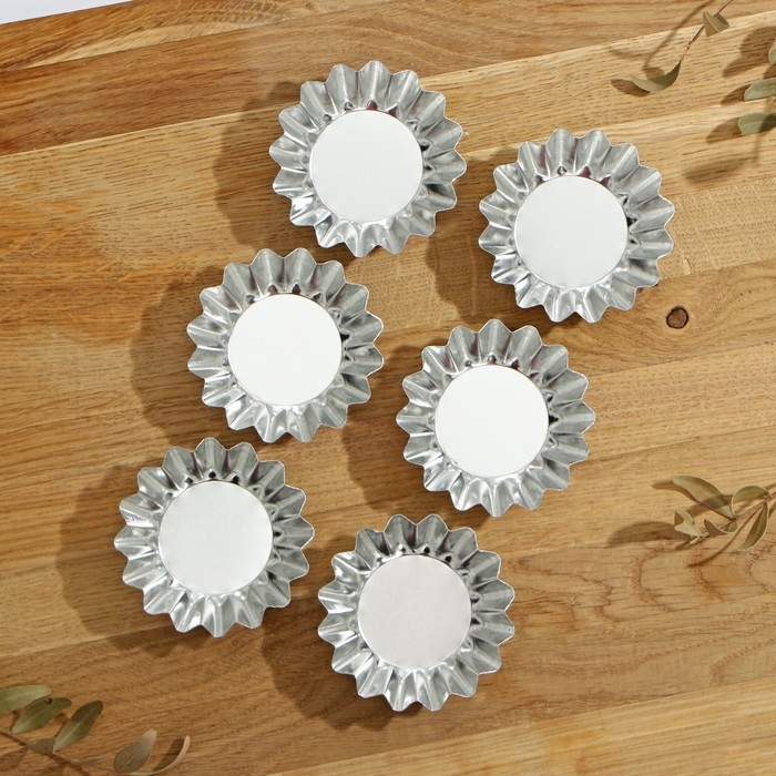 Набор форм для выпечки Доляна &laquo;Кекс&raquo;, 6,5&times;1,8 см, 6 шт