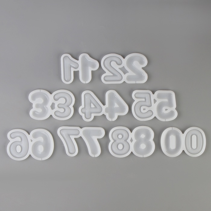 Молды силиконовые «Цифры», набор, 9 × 5 × 8 см Молды силиконовые «Цифры», набор, 9 × 5 × 8 см