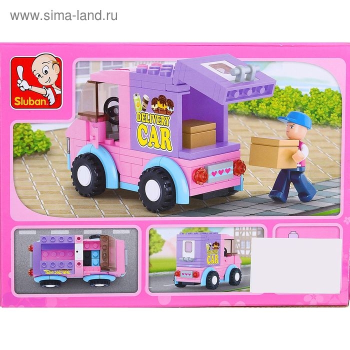 Конструктор &laquo;Розовая мечта: курьерская машина&raquo;, 102 детали